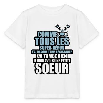 besoin d'une assistante je vais avoir petite soeur - T-shirt bio MINI CREATOR Stanley/Stella Enfant - blanc - Devant - Maike (125cm)