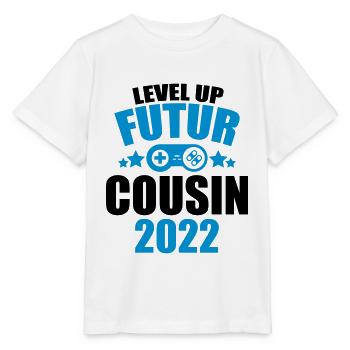 level up futur cousin 2022 annonce cousin - T-shirt bio MINI CREATOR Stanley/Stella Enfant - blanc - Devant - Maike (125cm)