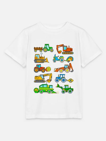 Bagger und Traktoren - Stanley/Stella Kinder T-Shirt MINI CREATOR  - Weiß