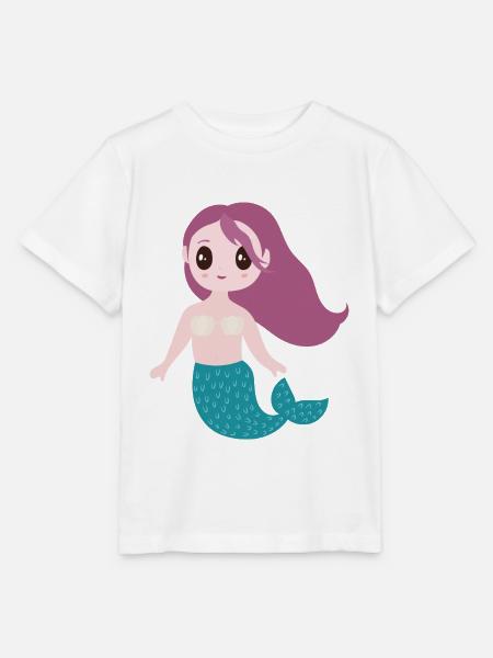 Meerjungfrau - Stanley/Stella Kinder T-Shirt MINI CREATOR  - Weiß