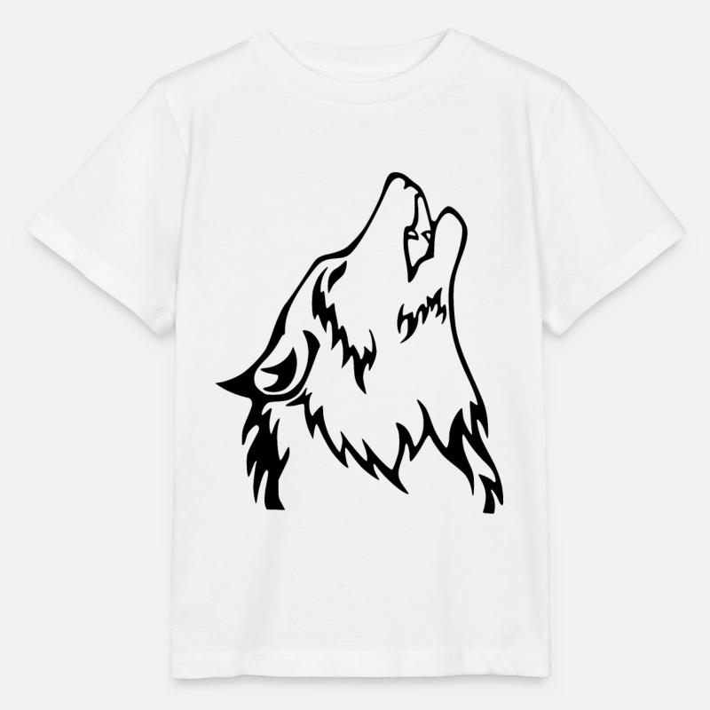 loup hurlant - T-shirt bio MINI CREATOR Stanley/Stella Enfant - blanc