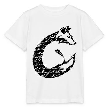 Fuchs Schrift C-Form Silhouette, schwarz - Stanley/Stella Kinder T-Shirt MINI CREATOR  - Weiß - Vorne - Maike (125cm)