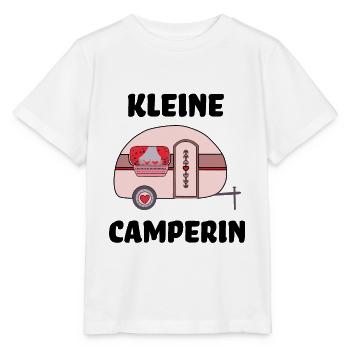 Kleine Camperin Nachwuchscamper Camping Wohnmobil - Stanley/Stella Kinder T-Shirt MINI CREATOR  - Weiß - Vorne - Maike (125cm)