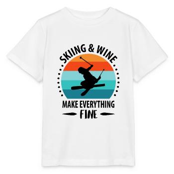 Ski ski Skieurs Vacances au ski - T-shirt bio MINI CREATOR Stanley/Stella Enfant - blanc - Devant - Maike (125cm)