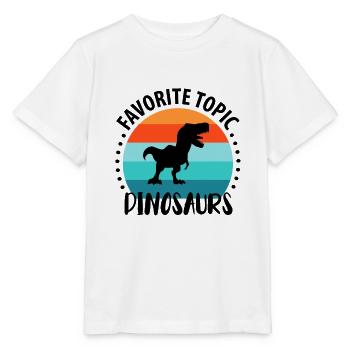 Paléontologie Dinosaures - T-shirt bio MINI CREATOR Stanley/Stella Enfant - blanc - Devant - Maike (125cm)