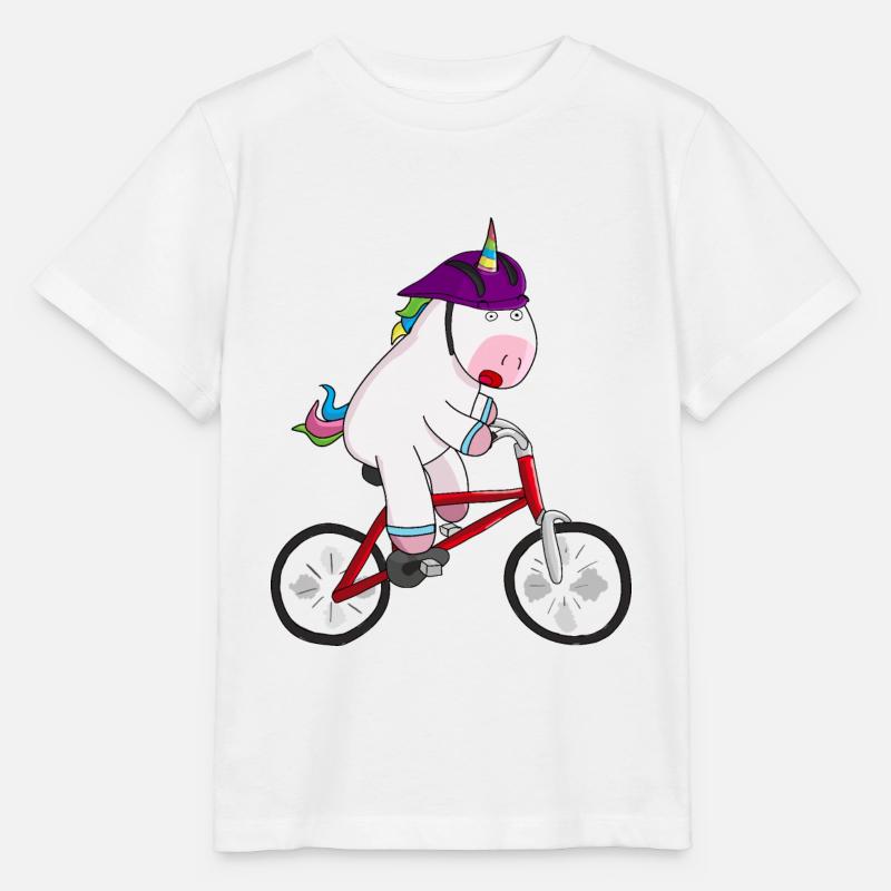 Fahrrad Einhorn - Stanley/Stella Kinder T-Shirt MINI CREATOR  - Weiß