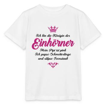 Königin der Einhörner - Stanley/Stella Kinder T-Shirt MINI CREATOR  - Weiß - Vorne - Maike (125cm)