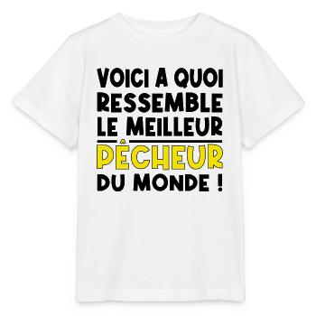 Le meilleur pêcheur - T-shirt bio MINI CREATOR Stanley/Stella Enfant - blanc - Devant - Maike (125cm)