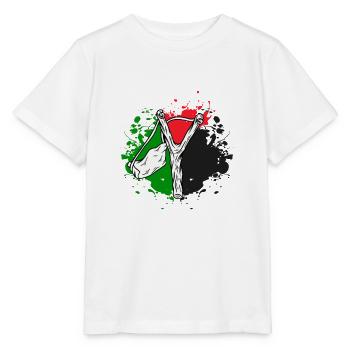 Palästinensische Flagge Steinschleuder Palästina - Stanley/Stella Kinder T-Shirt MINI CREATOR  - Weiß - Vorne - Maike (125cm)