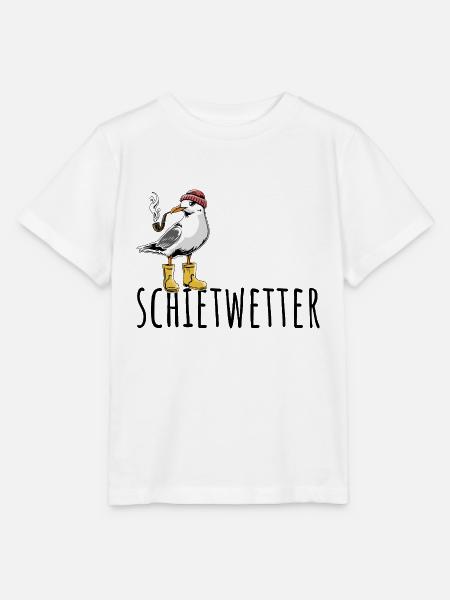 Möwe - Schietwetter - Nordsee - Geschenk - Stanley/Stella Kinder T-Shirt MINI CREATOR - Weiß