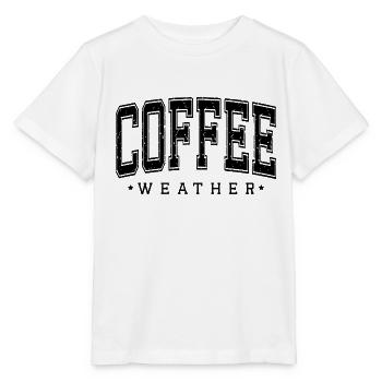 Kaffee Wetter Gemütlich Jahreszeit Winter Herbst Gemütlich Vibes - Stanley/Stella Kinder T-Shirt MINI CREATOR  - Weiß - Vorne - Maike (125cm)