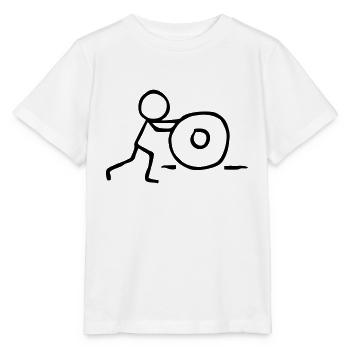 Ball schieben Panne Fitness Bewegung Sport Rollen - Stanley/Stella Kinder T-Shirt MINI CREATOR  - Weiß - Vorne - Maike (125cm)