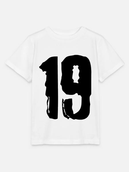 19 Zahl Trikot - Stanley/Stella Kinder T-Shirt MINI CREATOR - Weiß