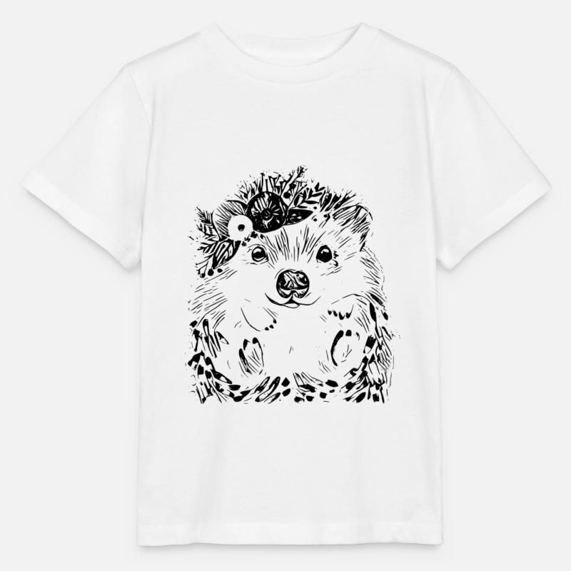 Hérisson - T-shirt bio MINI CREATOR Stanley/Stella Enfant - blanc