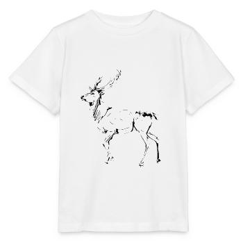 cerf - T-shirt bio MINI CREATOR Stanley/Stella Enfant - blanc - Devant - Maike (125cm)
