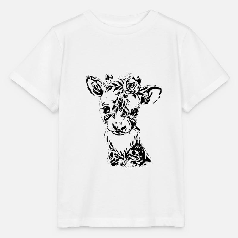 Giraffe - Stanley/Stella Kinder T-Shirt MINI CREATOR  - Weiß