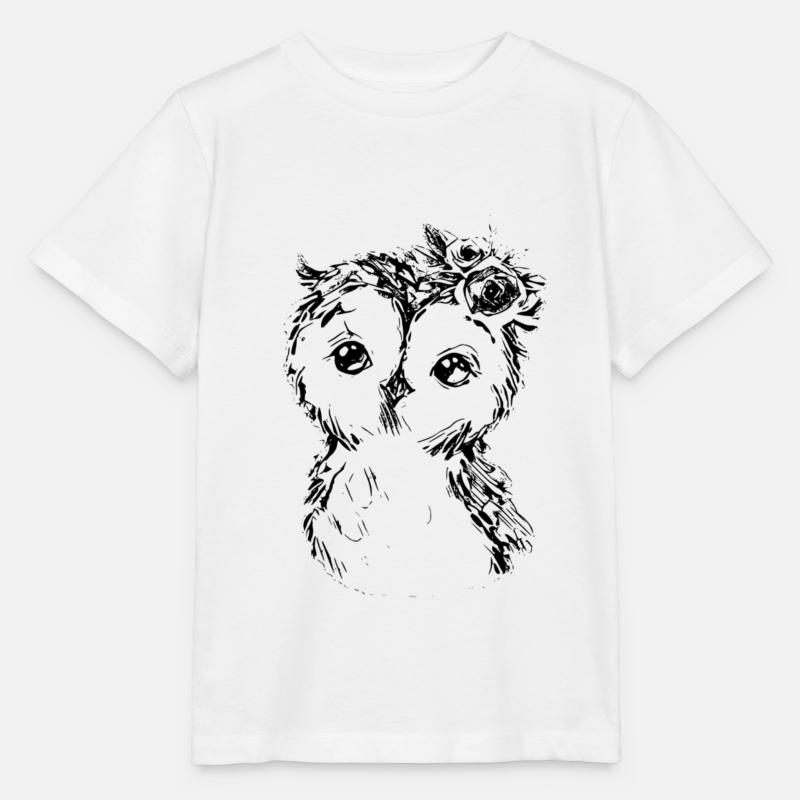 Eule - Stanley/Stella Kinder T-Shirt MINI CREATOR  - Weiß