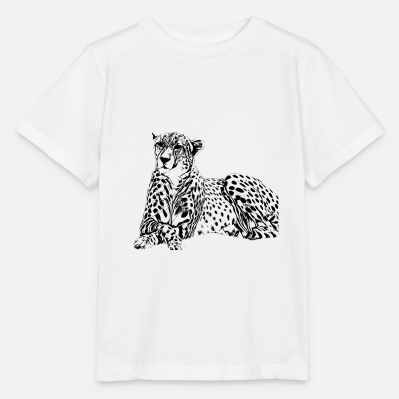 guépard - T-shirt bio MINI CREATOR Stanley/Stella Enfant - blanc