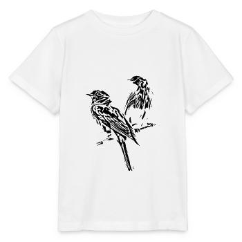 Oiseaux - T-shirt bio MINI CREATOR Stanley/Stella Enfant - blanc - Devant - Maike (125cm)