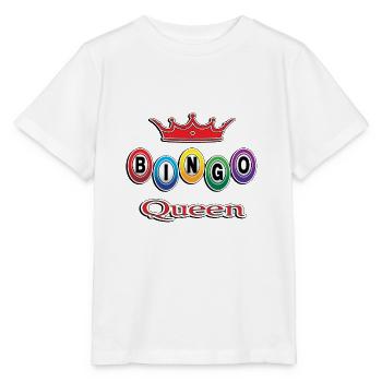bingo queen bingo queen t-shirt - Stanley/Stella MINI CREATOR Kids’ T-Shirt - white - Front - Maike (125cm)