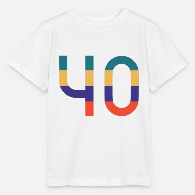 Die Zahl 40 - Stanley/Stella Kinder T-Shirt MINI CREATOR  - Weiß