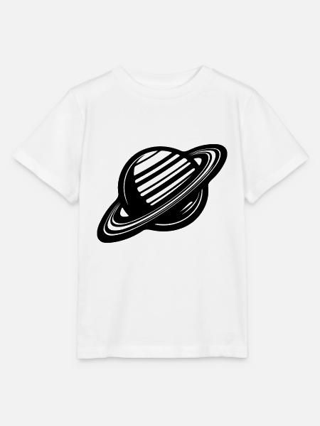 Ringplanet mit Ringssystem im Sonnensystem - Stanley/Stella Kinder T-Shirt MINI CREATOR - Weiß