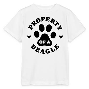 Propriété d’un Beagle - T-shirt bio MINI CREATOR Stanley/Stella Enfant - blanc - Devant - Maike (125cm)