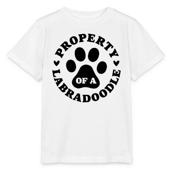 Propriété d’un Labradoodle - T-shirt bio MINI CREATOR Stanley/Stella Enfant - blanc - Devant - Maike (125cm)