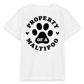 Propriété d’un Maltipoo - T-shirt bio MINI CREATOR Stanley/Stella Enfant - blanc - Devant - Maike (125cm)