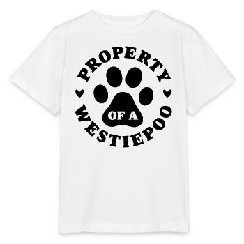Propriété d’un Westiepoo - T-shirt bio MINI CREATOR Stanley/Stella Enfant - blanc - Devant - Maike (125cm)