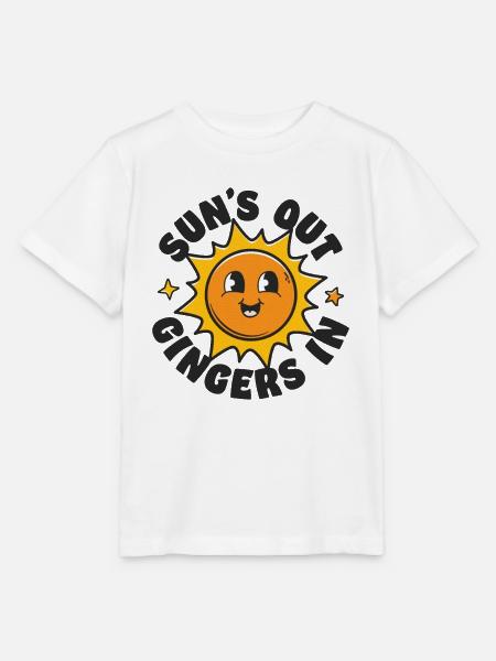 Suns Out Gingers In - Stanley/Stella Kinder T-Shirt MINI CREATOR - Weiß