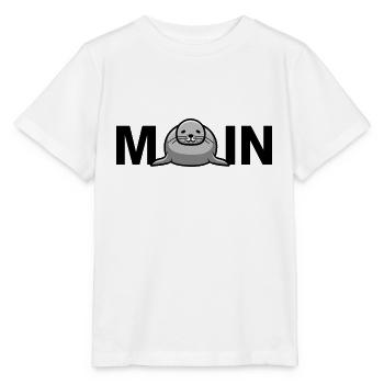 Moin mit Robbe - Stanley/Stella Kinder T-Shirt MINI CREATOR  - Weiß - Vorne - Maike (125cm)