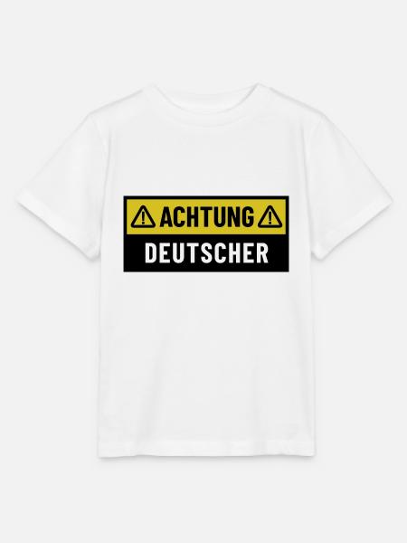 Achtung Deutscher - Regionaler Spruch - Stanley/Stella Kinder T-Shirt MINI CREATOR - Weiß
