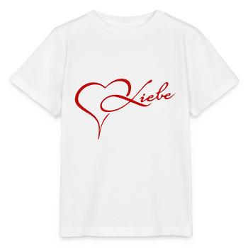 Herz mit Liebe Gefühl - Stanley/Stella Kinder T-Shirt MINI CREATOR  - Weiß - Vorne - Maike (125cm)