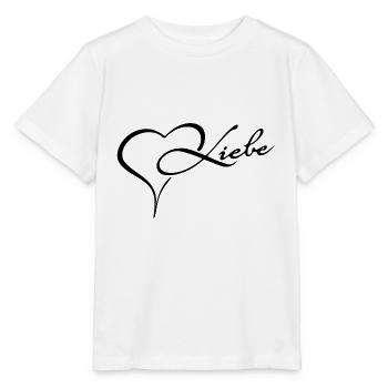 Herz mit Liebe Gefühl - Stanley/Stella Kinder T-Shirt MINI CREATOR  - Weiß - Vorne - Maike (125cm)