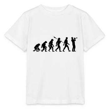 Evolution - Trompete - Musiker - Blasinstrument - Stanley/Stella Kinder T-Shirt MINI CREATOR  - Weiß - Vorne - Maike (125cm)