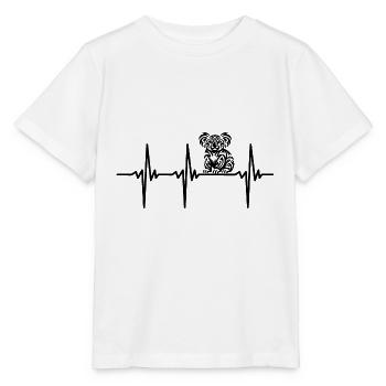 Heartbeat for cute koala marsupials - Stanley/Stella MINI CREATOR Kids’ T-Shirt - white - Front - Maike (125cm)