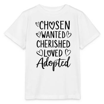 Auserwählt Gesucht Geschätzt Geliebt Pflegefamilie Lustig - Stanley/Stella Kinder T-Shirt MINI CREATOR  - Weiß - Vorne - Maike (125cm)