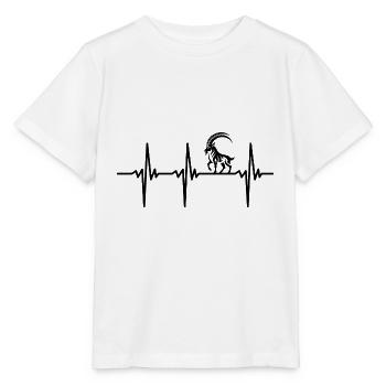 Battement de cœur pour les Capricornes avec d’énormes cornes - T-shirt bio MINI CREATOR Stanley/Stella Enfant - blanc - Devant - Maike (125cm)