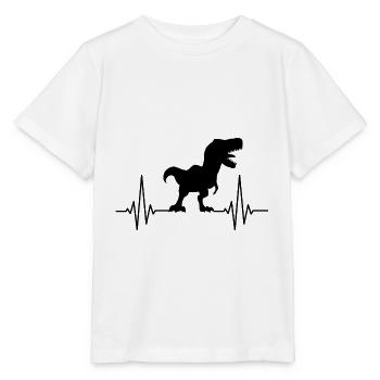 Paléontologie Dinosaures - T-shirt bio MINI CREATOR Stanley/Stella Enfant - blanc - Devant - Maike (125cm)
