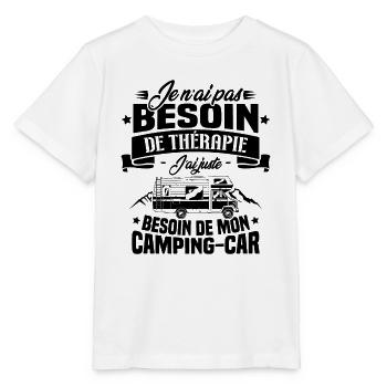 Pas besoin de thérapie, besoin de mon camping-car - T-shirt bio MINI CREATOR Stanley/Stella Enfant - blanc - Devant - Maike (125cm)