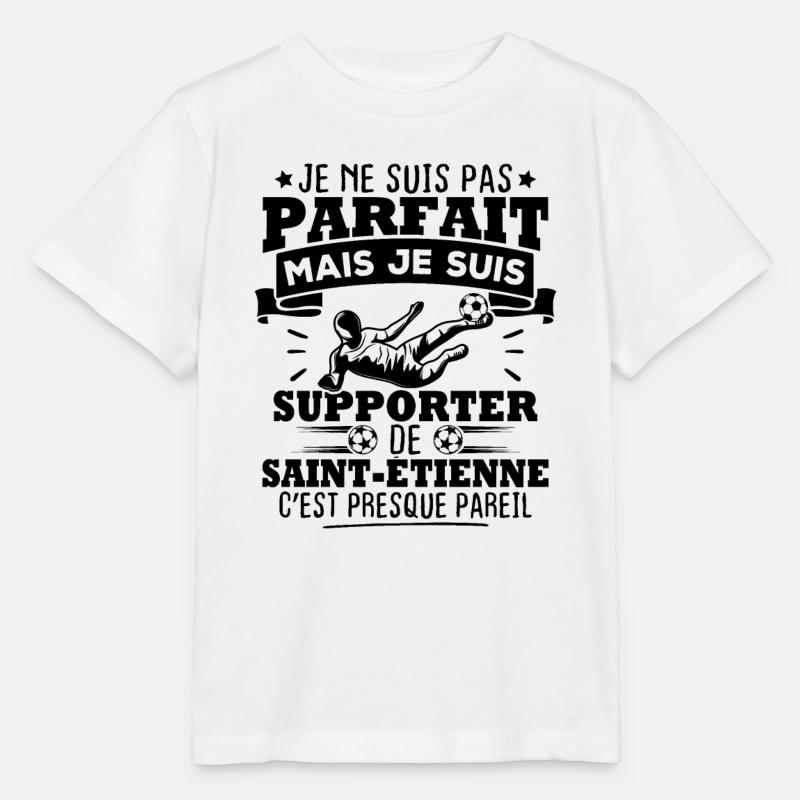 Je suis supporter de Saint Étienne - T-shirt bio MINI CREATOR Stanley/Stella Enfant - blanc