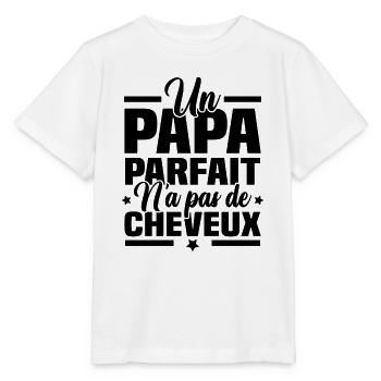 Un papa parfait n'a pas de cheveux - T-shirt bio MINI CREATOR Stanley/Stella Enfant - blanc - Devant - Maike (125cm)