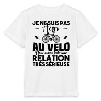 Je ne suis pas accro au vélo - T-shirt bio MINI CREATOR Stanley/Stella Enfant - blanc - Devant - Maike (125cm)