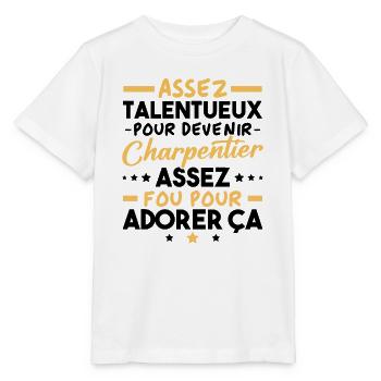 Talented future passionate carpenter - Stanley/Stella MINI CREATOR Kids’ T-Shirt - white - Front - Maike (125cm)