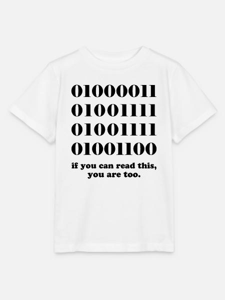 Geschenk für Computer-Binärcode-Entwickler - Stanley/Stella Kinder T-Shirt MINI CREATOR - Weiß