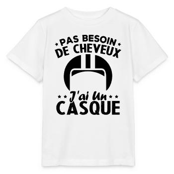 Pas Besoin De Cheveux J ai Un Casque - T-shirt bio MINI CREATOR Stanley/Stella Enfant - blanc - Devant - Maike (125cm)