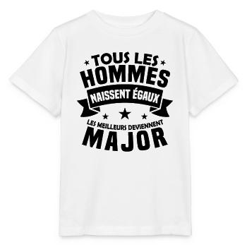 Les meilleurs deviennent major - T-shirt bio MINI CREATOR Stanley/Stella Enfant - blanc - Devant - Maike (125cm)