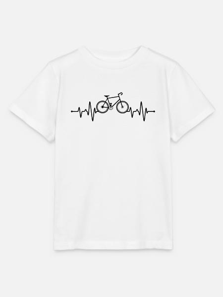 Radfahrer Herzschlag - Stanley/Stella Kinder T-Shirt MINI CREATOR - Weiß