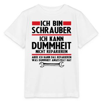 Ich bin schrauber - Stanley/Stella Kinder T-Shirt MINI CREATOR  - Weiß - Vorne - Maike (125cm)